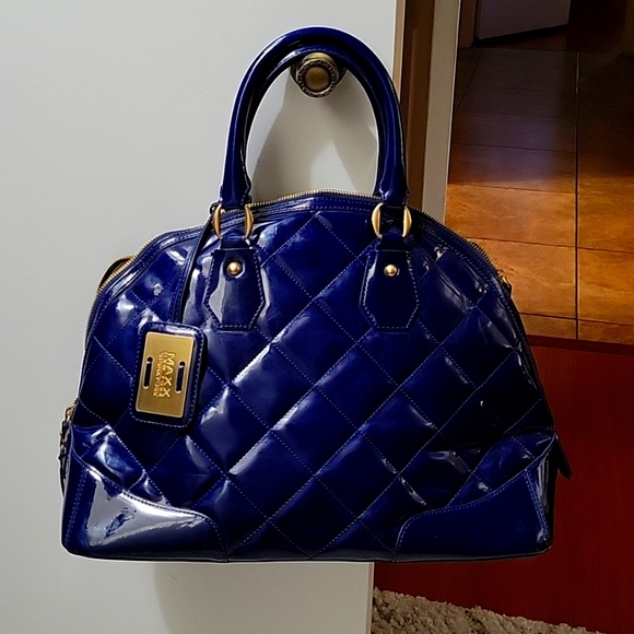 Maxx New York Handbags - Maxx New York Blue Quilted Satchel